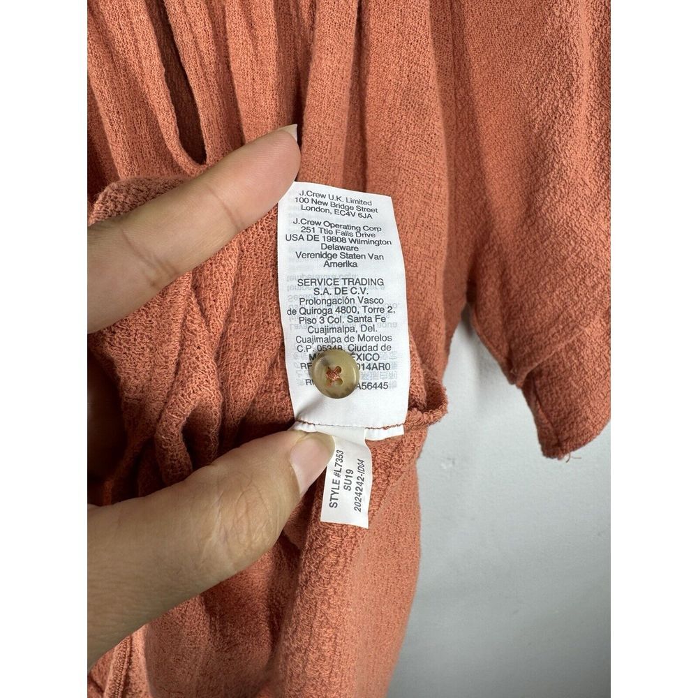Madewell Women's Orange Tiered Sleeve Blouse L7353- L – Stylish & Comfortable - Picture 9 of 12